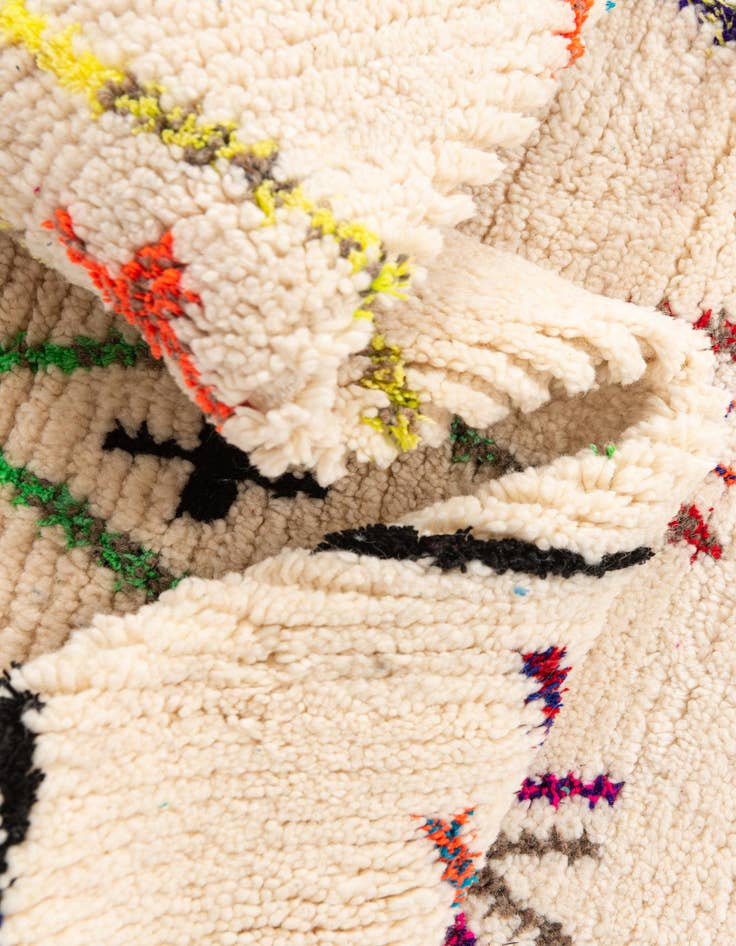 Detail image of  6' 6 x 9' 4  Hand Knotted Moroccan Wool Rug