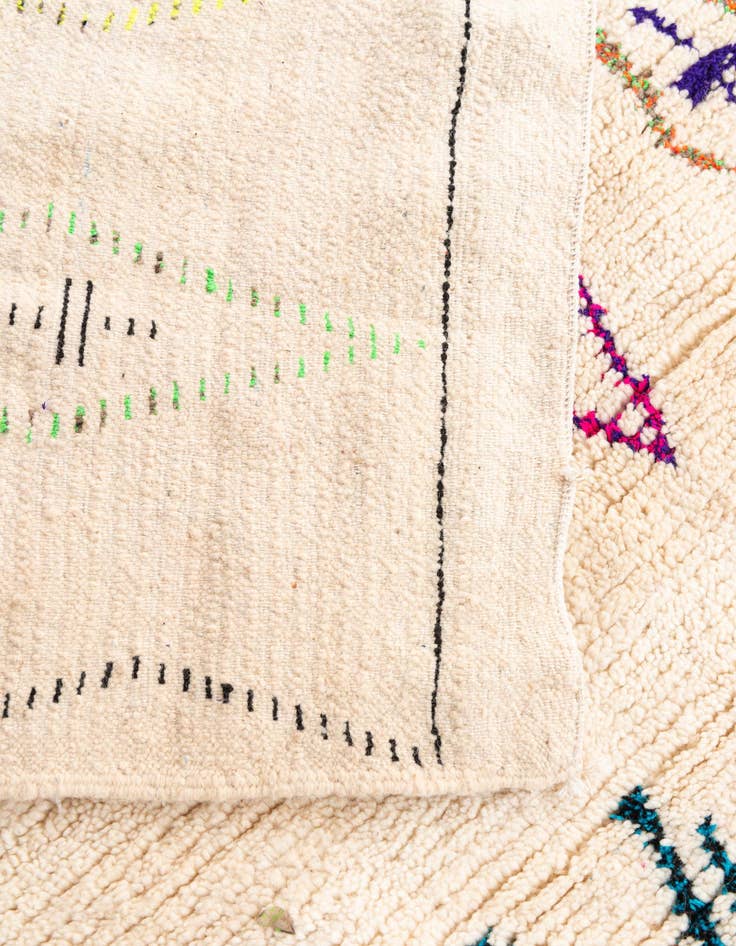 Detail image of  6' 6 x 9' 4  Hand Knotted Moroccan Wool Rug