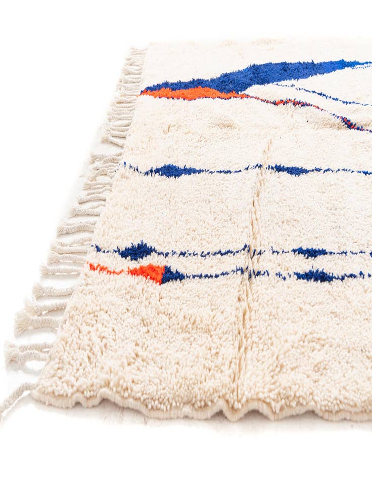 Detail image of  7' x 10' 4  Hand Knotted Moroccan Wool Rug