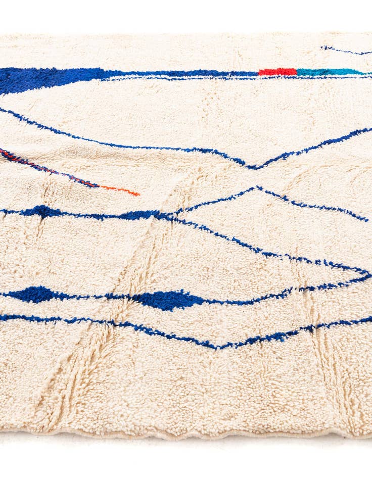 Detail image of  7' x 10' 4  Hand Knotted Moroccan Wool Rug