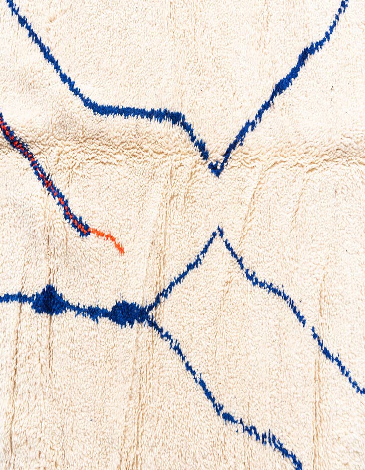 Detail image of  7' x 10' 4  Hand Knotted Moroccan Wool Rug