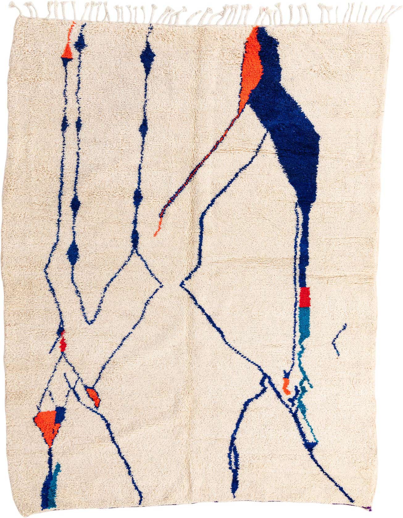 Primary image  7' x 10' 4  Hand Knotted Moroccan Wool Rug