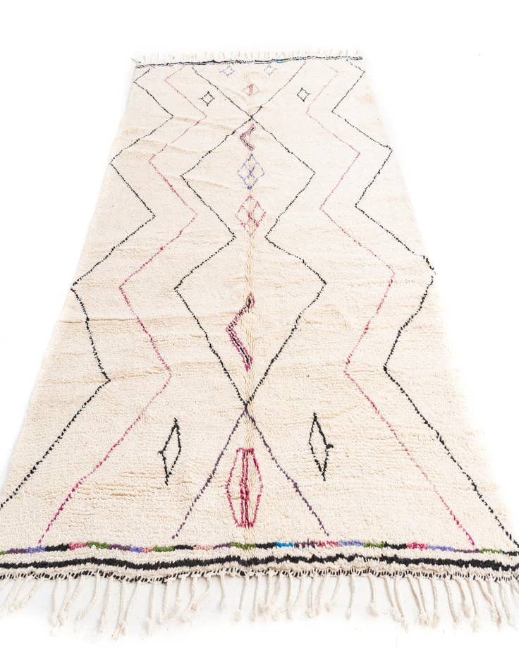 Detail image of  6' 9 x 9' 10  Hand Knotted Moroccan Wool Rug