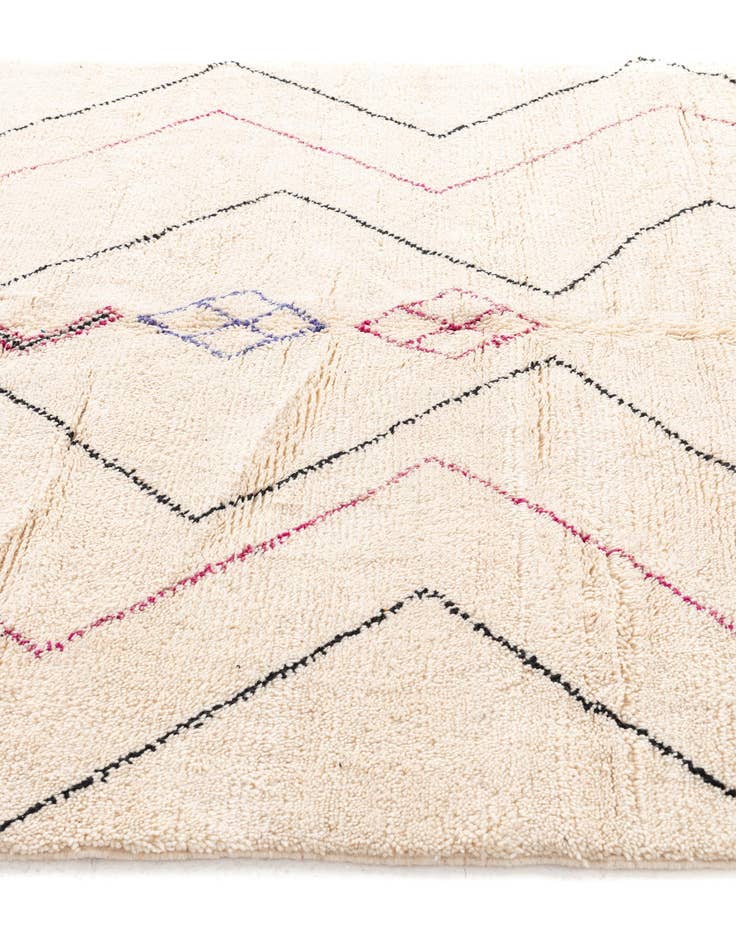 Detail image of  6' 9 x 9' 10  Hand Knotted Moroccan Wool Rug