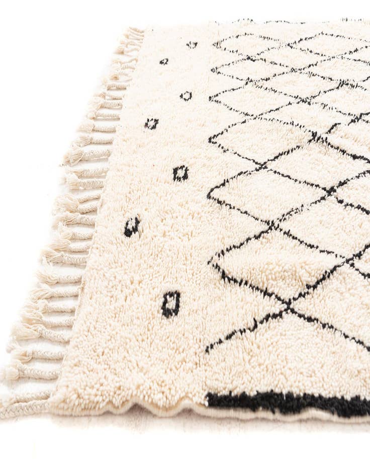 Detail image of  5' x 8'  Hand Knotted Moroccan Wool Rug