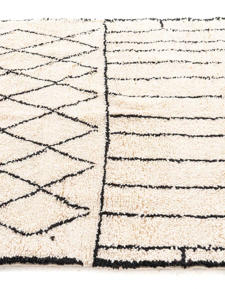 Detail image of  5' x 8'  Hand Knotted Moroccan Wool Rug