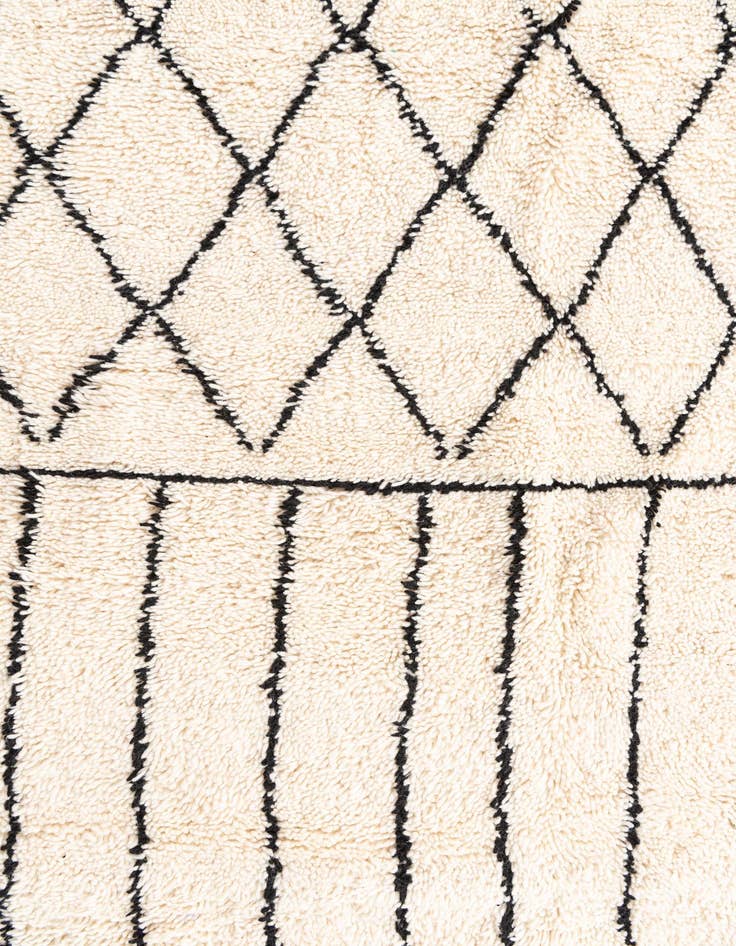 Detail image of  5' x 8'  Hand Knotted Moroccan Wool Rug