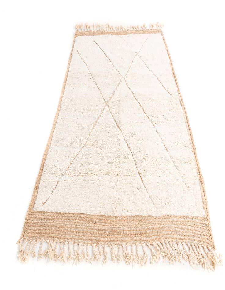 Detail image of  5' 6 x 8'  Hand Knotted Moroccan Wool Rug