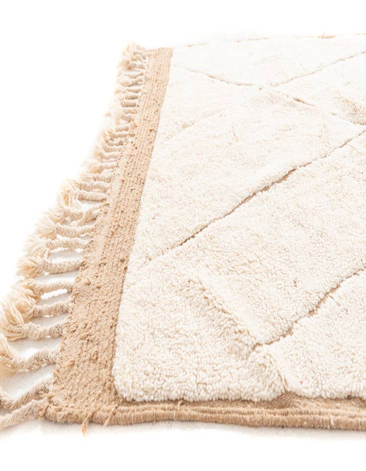 Detail image of  5' 6 x 8'  Hand Knotted Moroccan Wool Rug