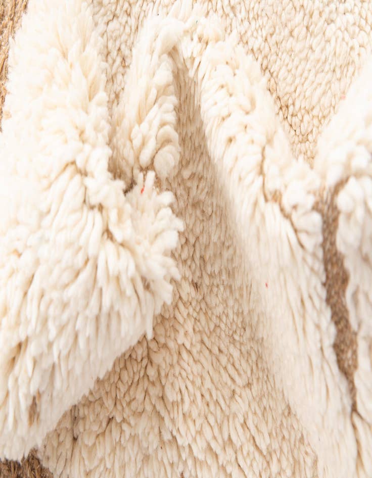 Detail image of  5' 6 x 8'  Hand Knotted Moroccan Wool Rug