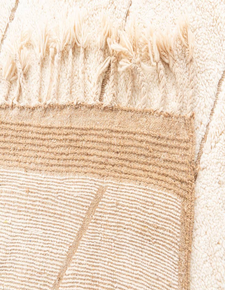 Detail image of  5' 6 x 8'  Hand Knotted Moroccan Wool Rug