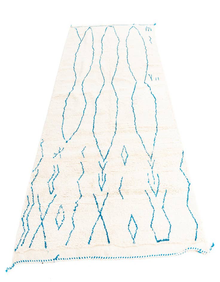 Detail image of  5' 6 x 8' 7  Hand Knotted Moroccan Wool Rug