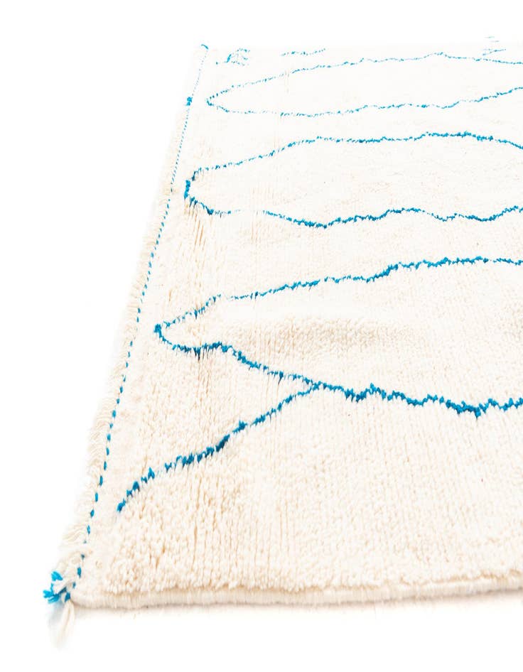 Detail image of  5' 6 x 8' 7  Hand Knotted Moroccan Wool Rug