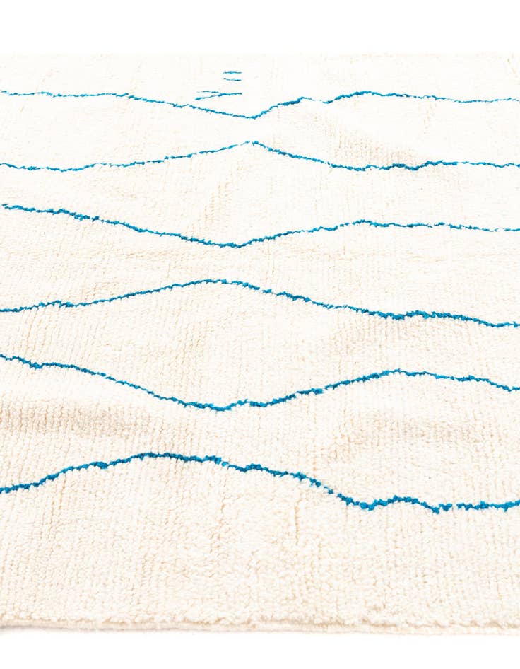 Detail image of  5' 6 x 8' 7  Hand Knotted Moroccan Wool Rug