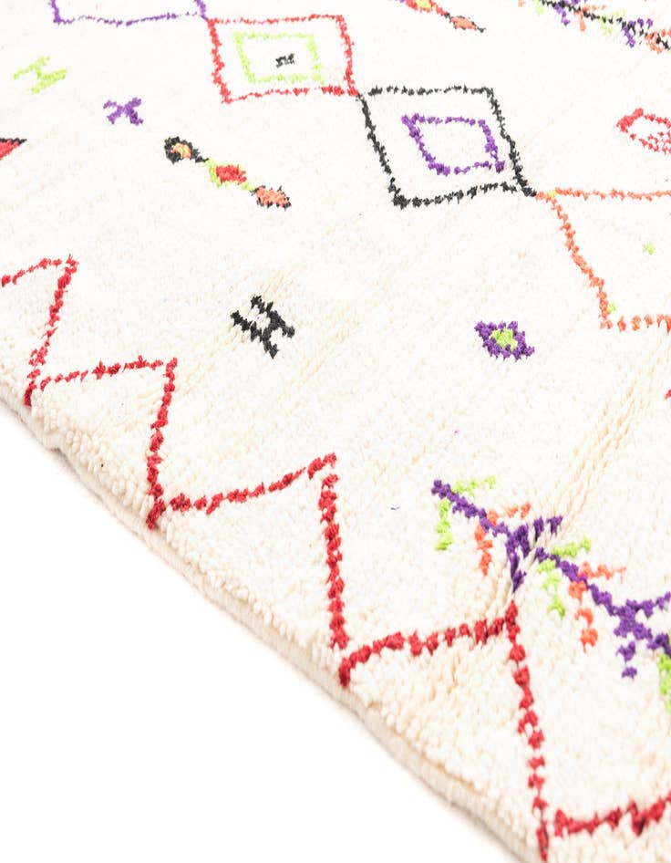 Detail image of  4' 10 x 8' 2  Hand Knotted Moroccan Wool Rug