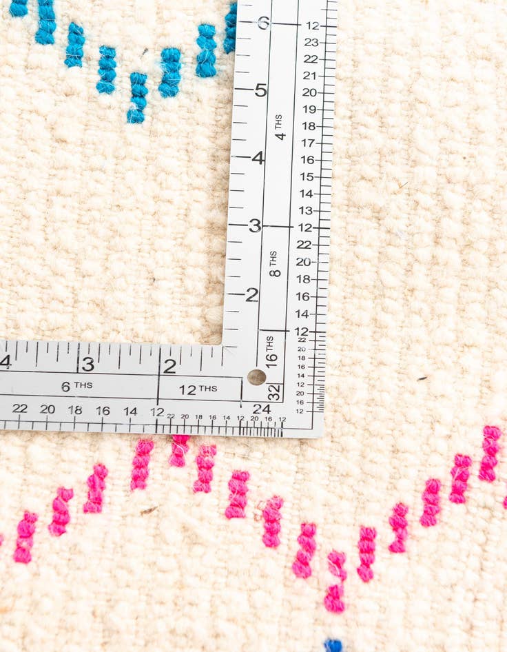 Detail image of  4' 6 x 6'  Hand Knotted Moroccan Wool Rug