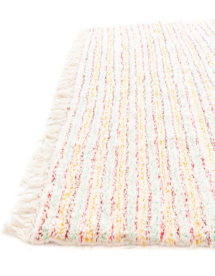 Detail image of  5' 4 x 9' 2  Hand Knotted Moroccan Wool Rug