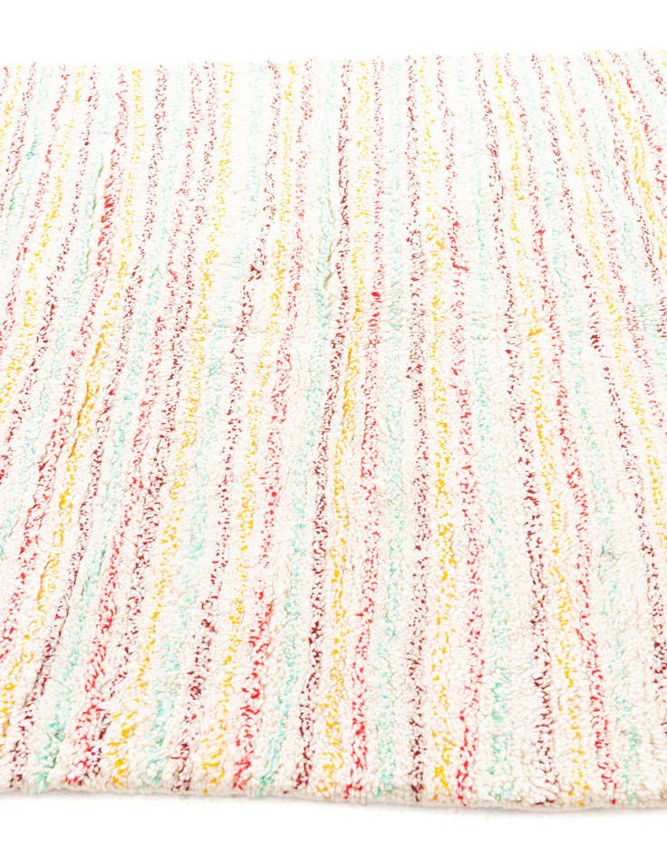 Detail image of  5' 4 x 9' 2  Hand Knotted Moroccan Wool Rug