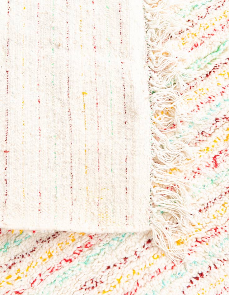 Detail image of  5' 4 x 9' 2  Hand Knotted Moroccan Wool Rug