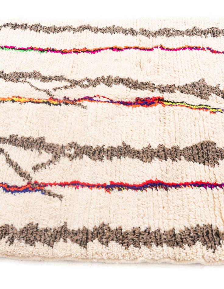 Detail image of  4' 9 x 6' 8  Hand Knotted Moroccan Wool Rug