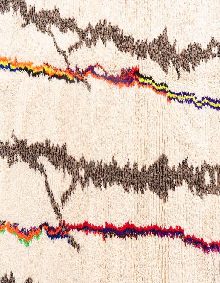 Detail image of  4' 9 x 6' 8  Hand Knotted Moroccan Wool Rug