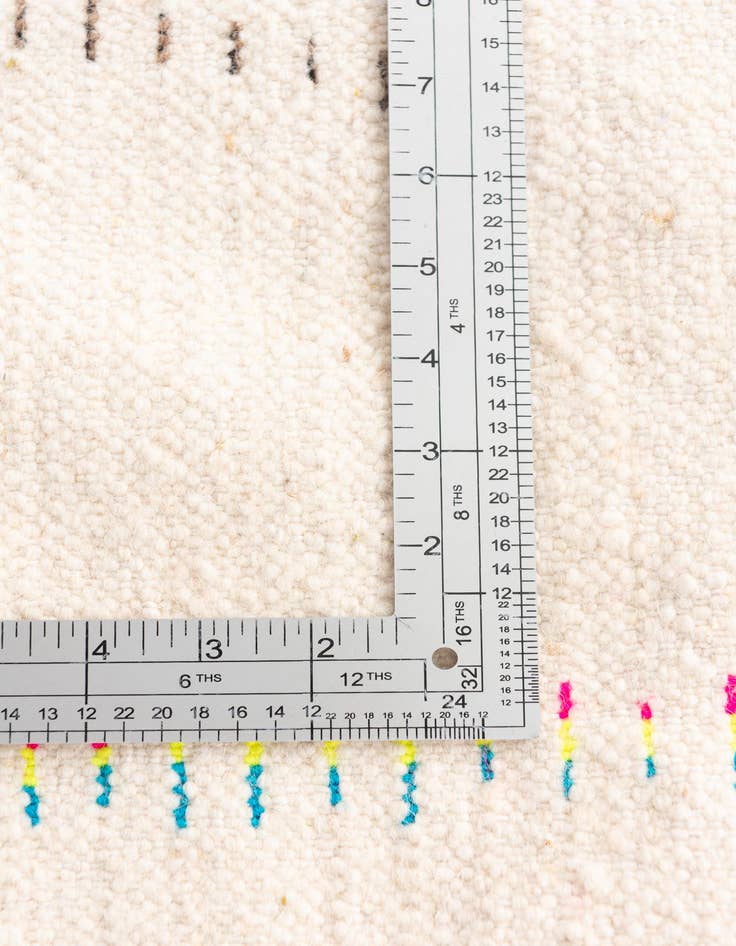 Detail image of  4' 9 x 7'  Hand Knotted Moroccan Wool Rug