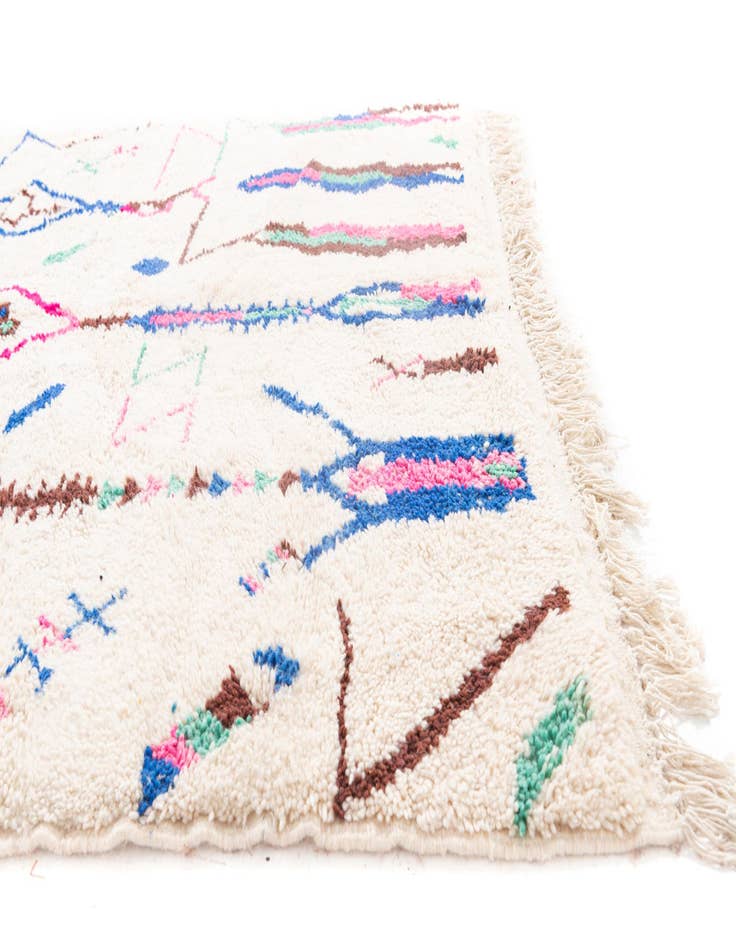 Detail image of  5' 3 x 8' 3  Hand Knotted Moroccan Wool Rug