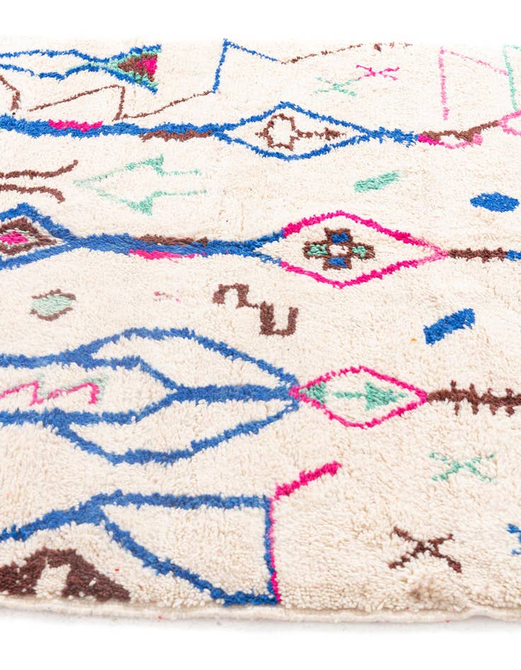 Detail image of  5' 3 x 8' 3  Hand Knotted Moroccan Wool Rug