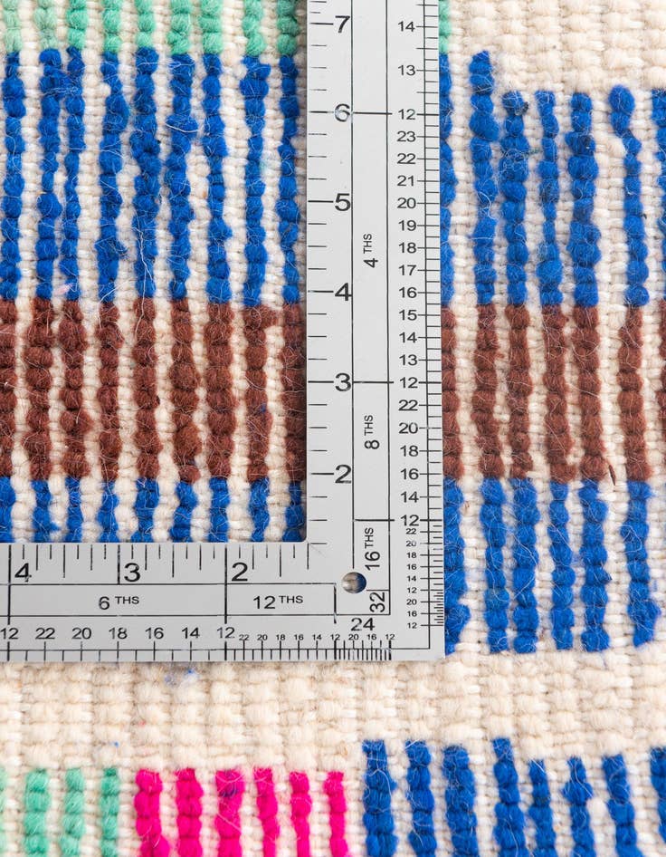 Detail image of  5' 3 x 8' 3  Hand Knotted Moroccan Wool Rug