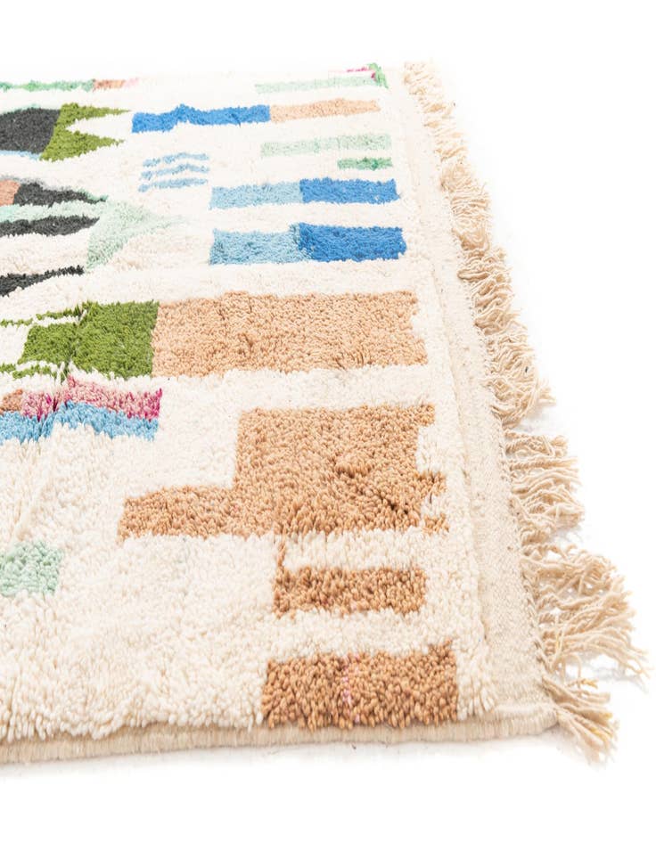 Detail image of  5' x 8' 4  Hand Knotted Moroccan Wool Rug