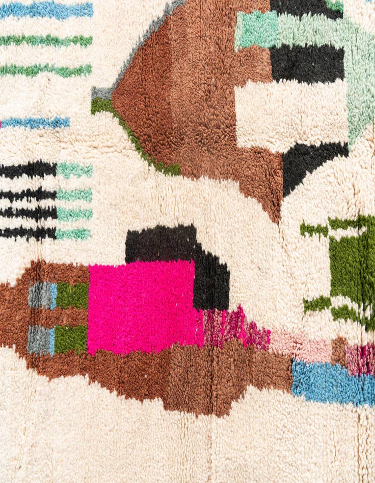 Detail image of  5' x 8' 4  Hand Knotted Moroccan Wool Rug