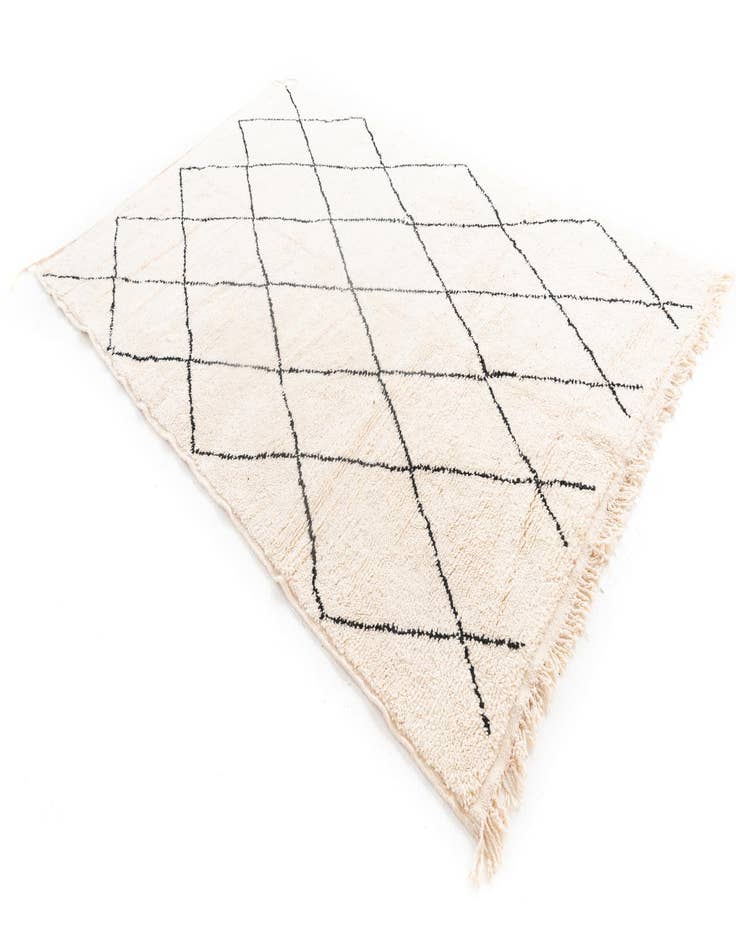 Detail image of  6' 5 x 10'  Hand Knotted Moroccan Wool Rug