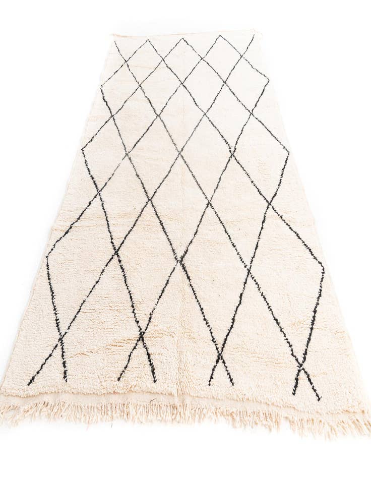 Detail image of  6' 5 x 10'  Hand Knotted Moroccan Wool Rug