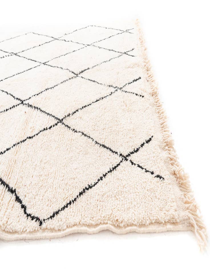 Detail image of  6' 5 x 10'  Hand Knotted Moroccan Wool Rug