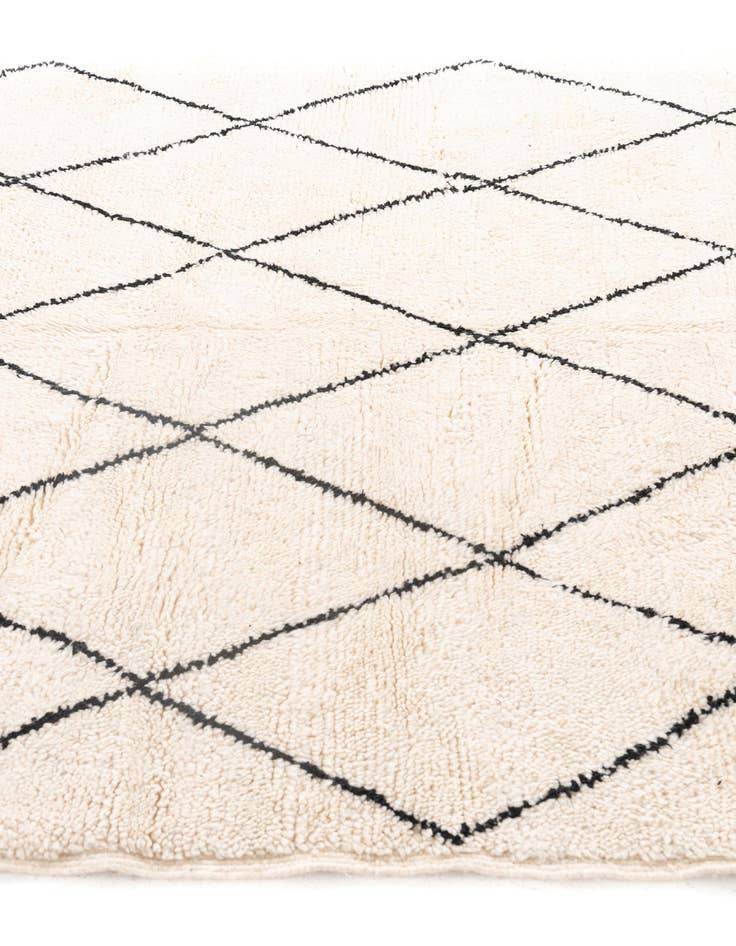 Detail image of  6' 5 x 10'  Hand Knotted Moroccan Wool Rug