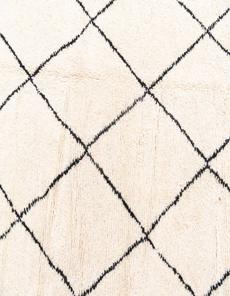 Detail image of  6' 5 x 10'  Hand Knotted Moroccan Wool Rug