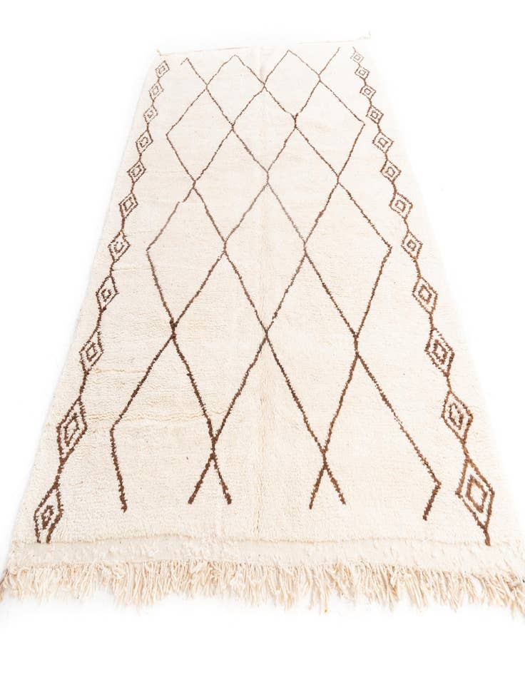 Detail image of  6' 9 x 9' 8  Hand Knotted Moroccan Wool Rug