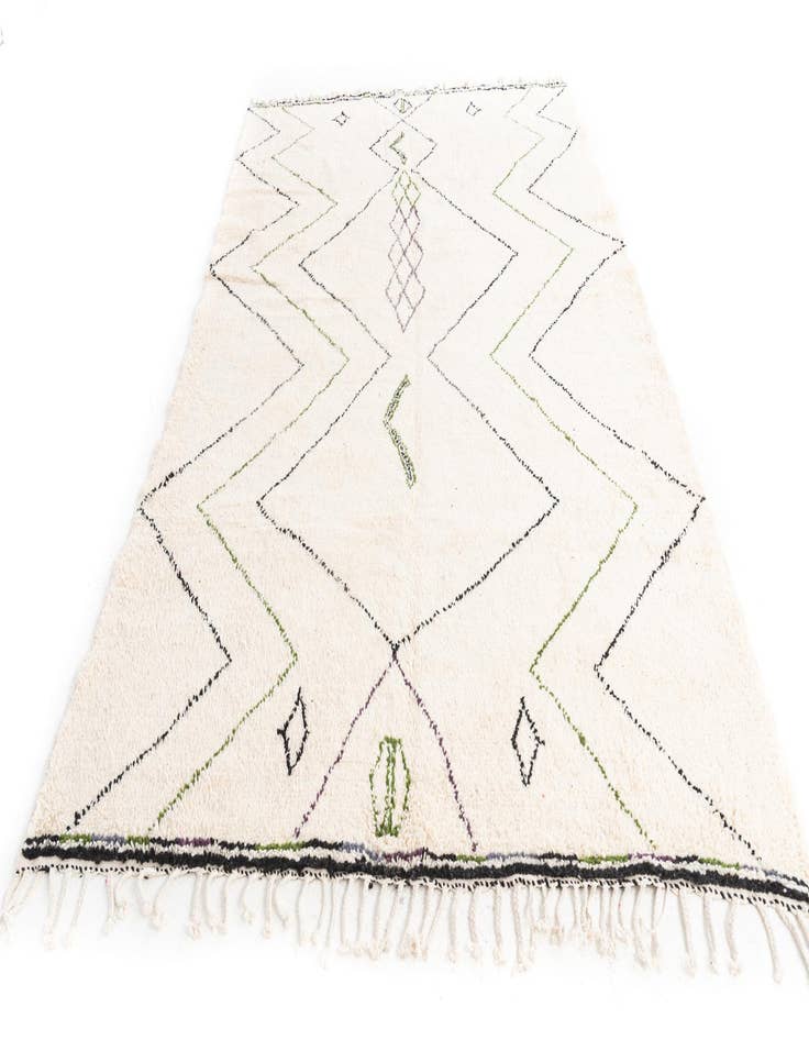 Detail image of  6' 8 x 10'  Hand Knotted Moroccan Wool Rug