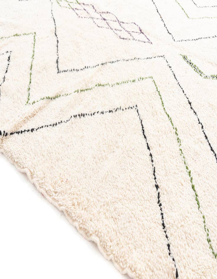 Detail image of  6' 8 x 10'  Hand Knotted Moroccan Wool Rug