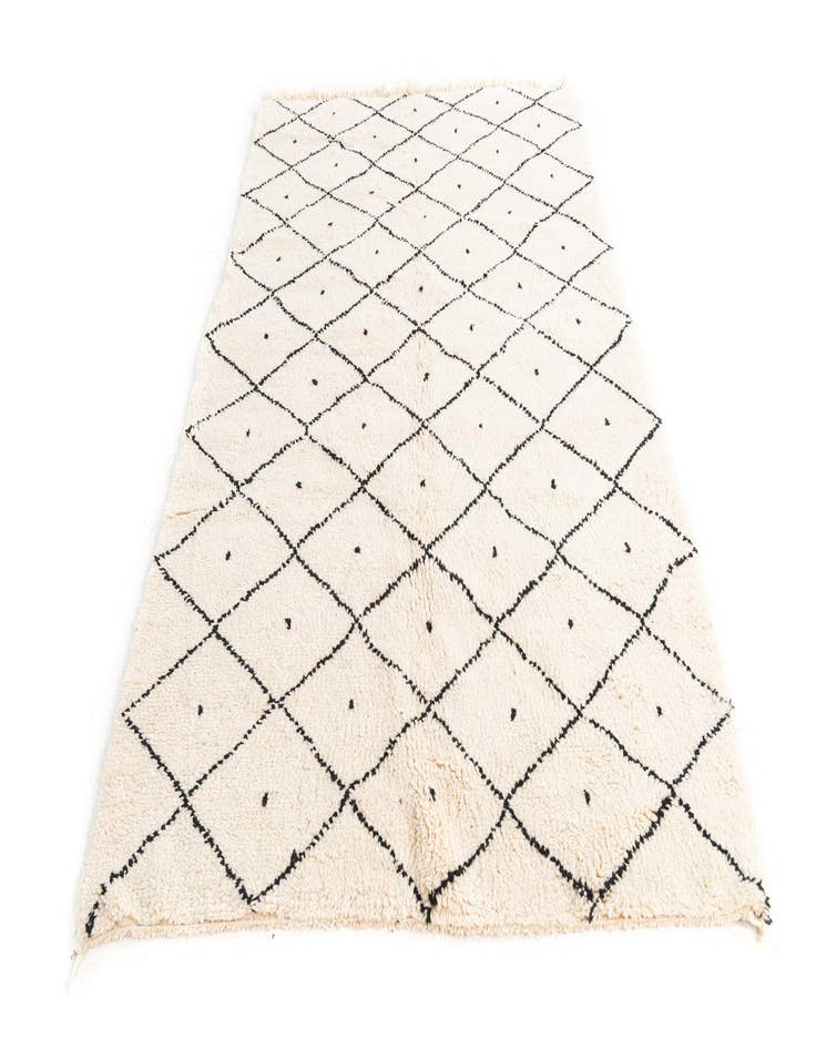 Detail image of  5' 4 x 8' 3  Hand Knotted Moroccan Wool Rug