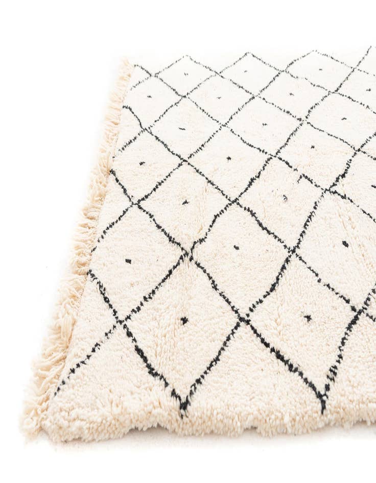 Detail image of  5' 4 x 8' 3  Hand Knotted Moroccan Wool Rug