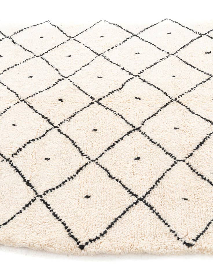 Detail image of  5' 4 x 8' 3  Hand Knotted Moroccan Wool Rug