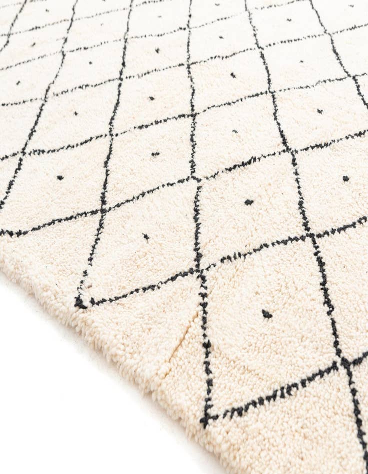 Detail image of  5' 4 x 8' 3  Hand Knotted Moroccan Wool Rug