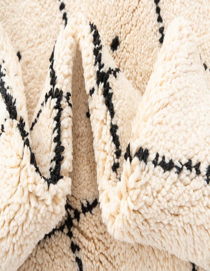 Detail image of  5' 4 x 8' 3  Hand Knotted Moroccan Wool Rug