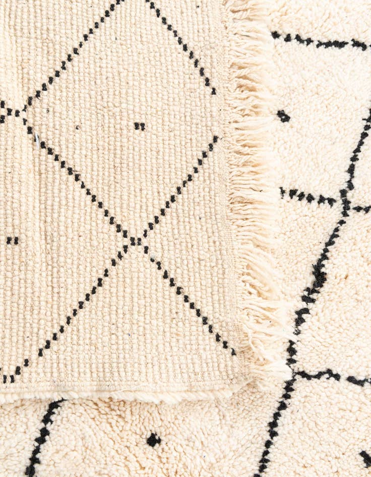Detail image of  5' 4 x 8' 3  Hand Knotted Moroccan Wool Rug