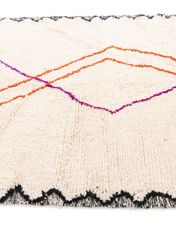 Detail image of  5' 4 x 7' 6  Hand Knotted Moroccan Wool Rug