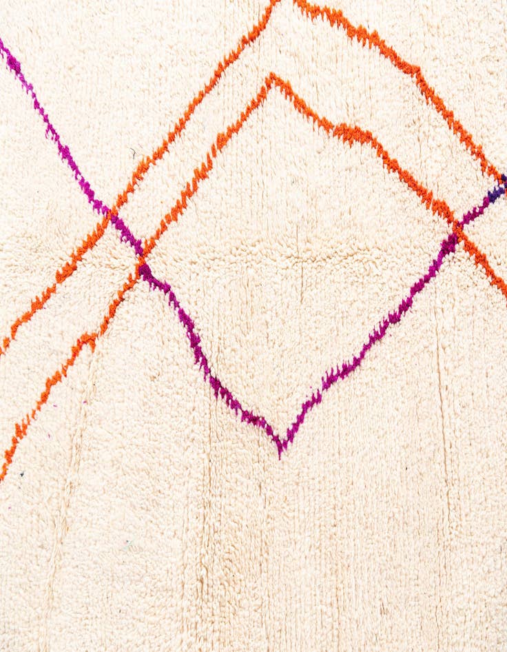 Detail image of  5' 4 x 7' 6  Hand Knotted Moroccan Wool Rug