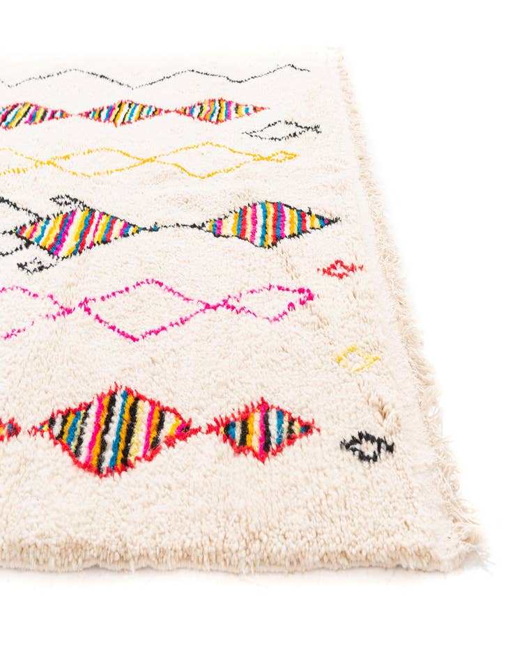 Detail image of  5' 2 x 6' 3  Hand Knotted Moroccan Wool Rug