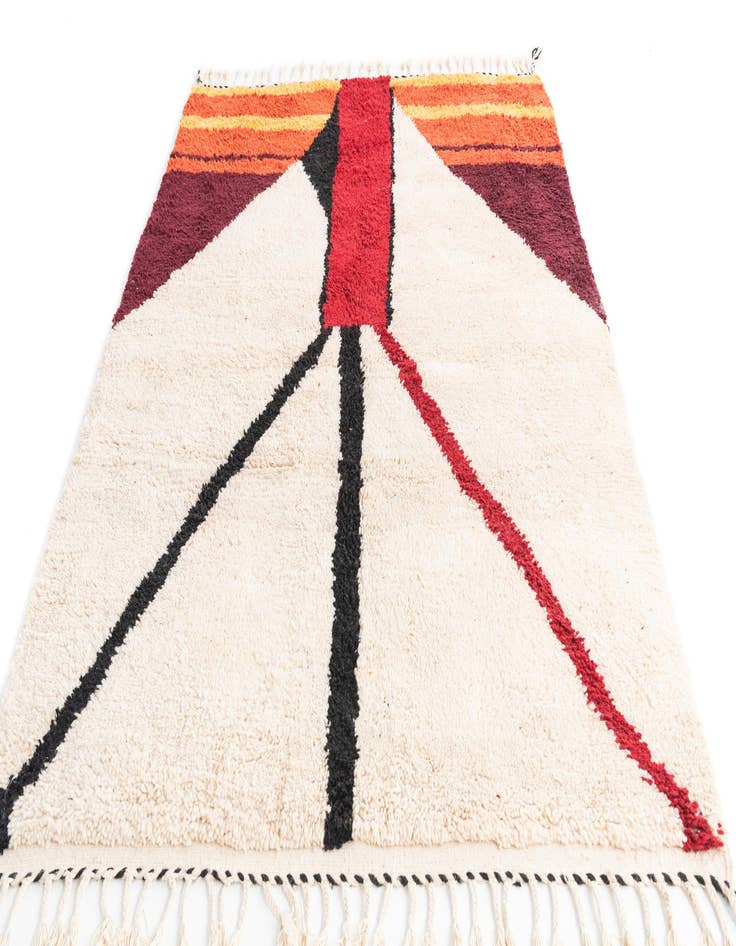 Detail image of  5' 6 x 7' 7  Hand Knotted Moroccan Wool Rug