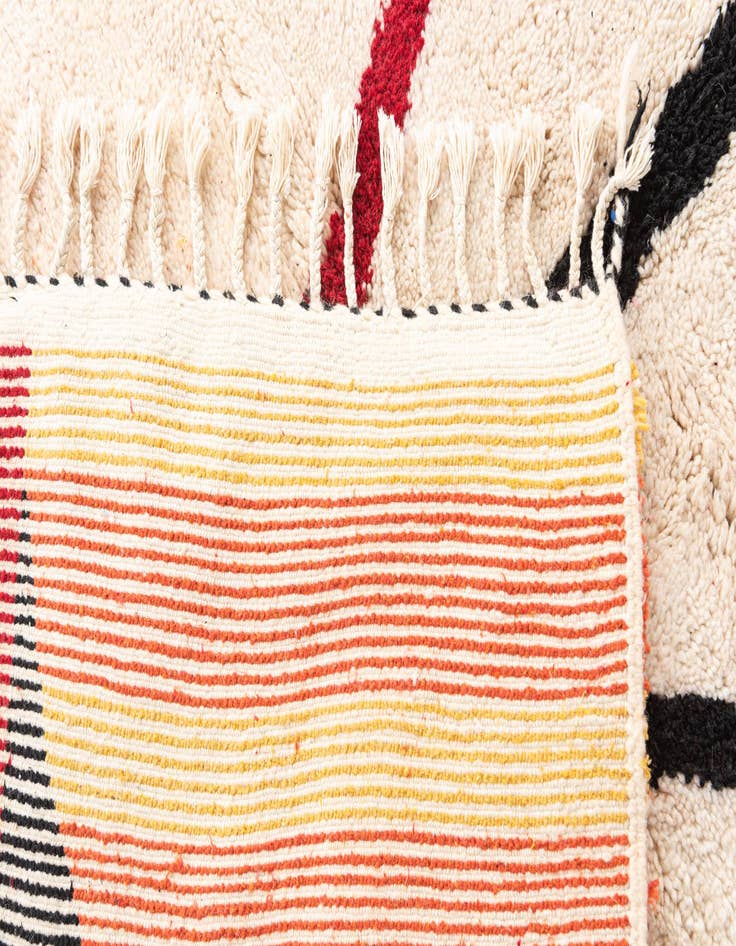 Detail image of  5' 6 x 7' 7  Hand Knotted Moroccan Wool Rug